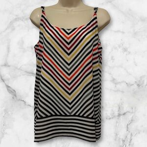 CAbi Multicolor Linea Stripe Cami‎ Tank Top. Size Small